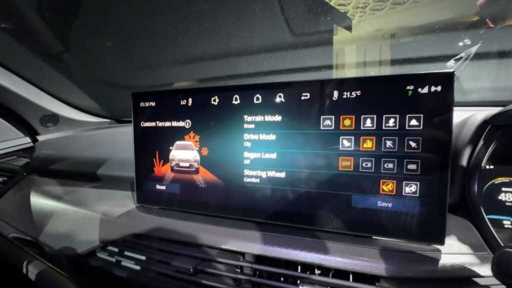 Tata Harrier EV Screen